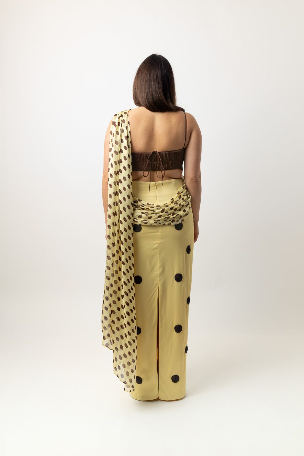 Spot Saree Skirt Butter