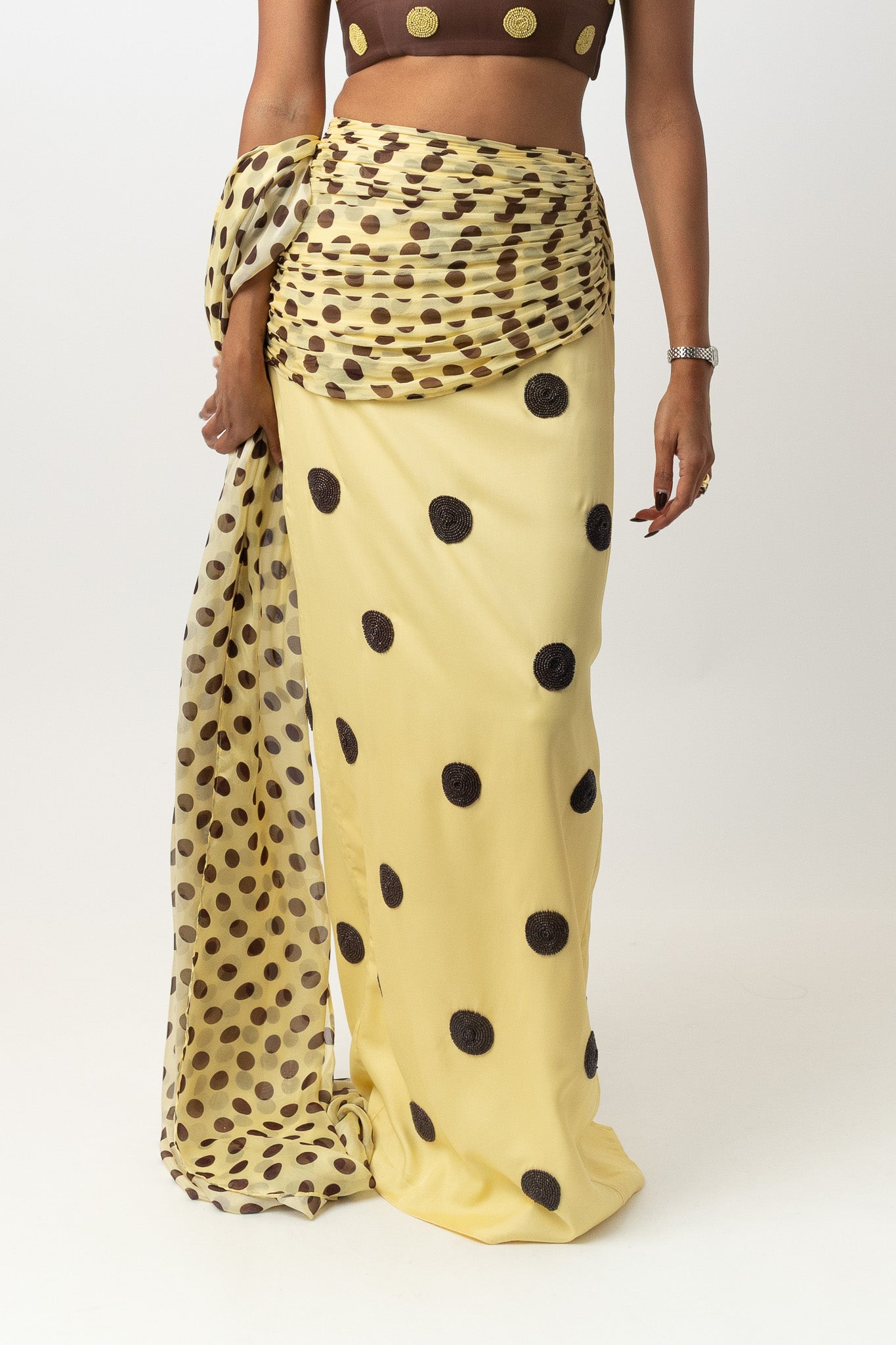 Spot Saree Skirt Butter