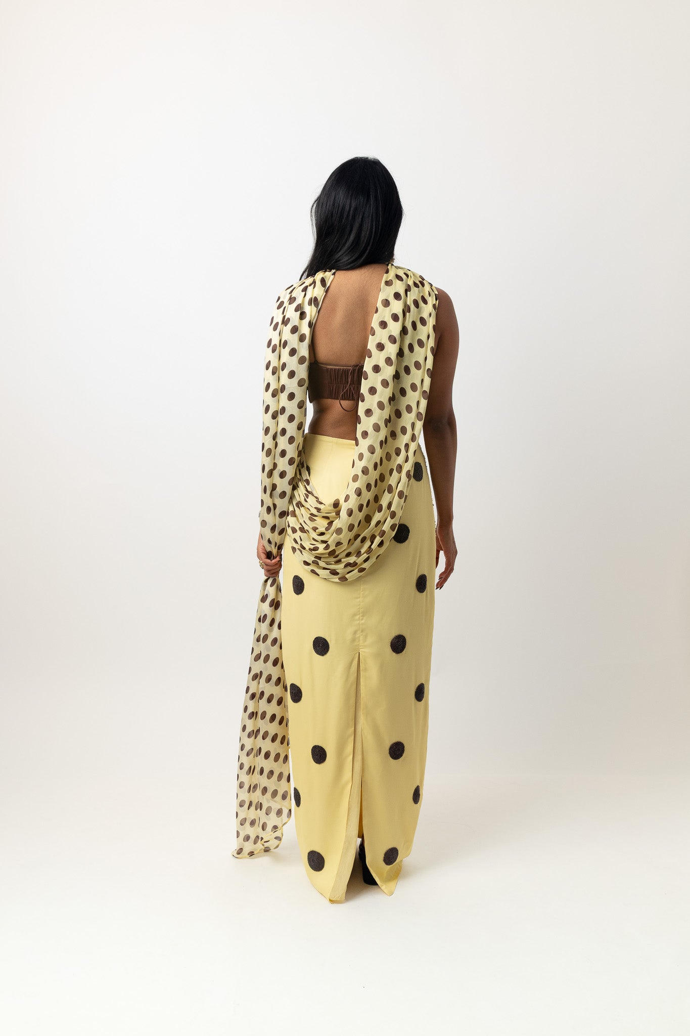 Spot Saree Skirt Butter